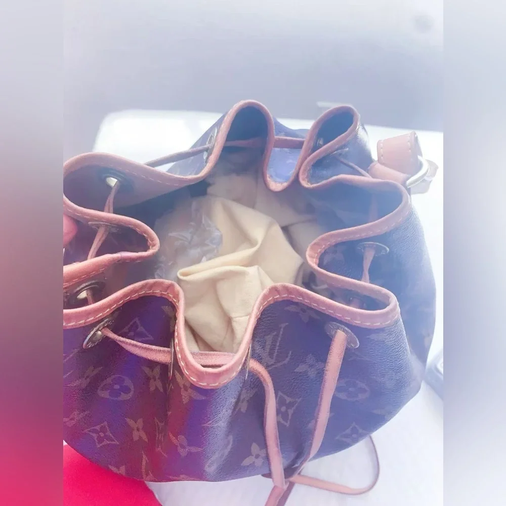 Louis Vuitton Petit Noé Monogram Bucket Bag Made in‎ France 2015